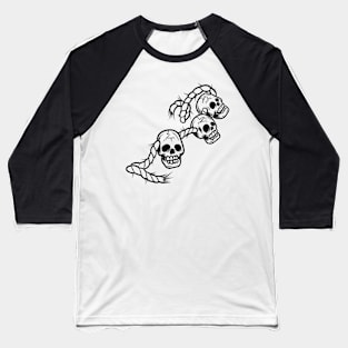 Three skull Baseball T-Shirt